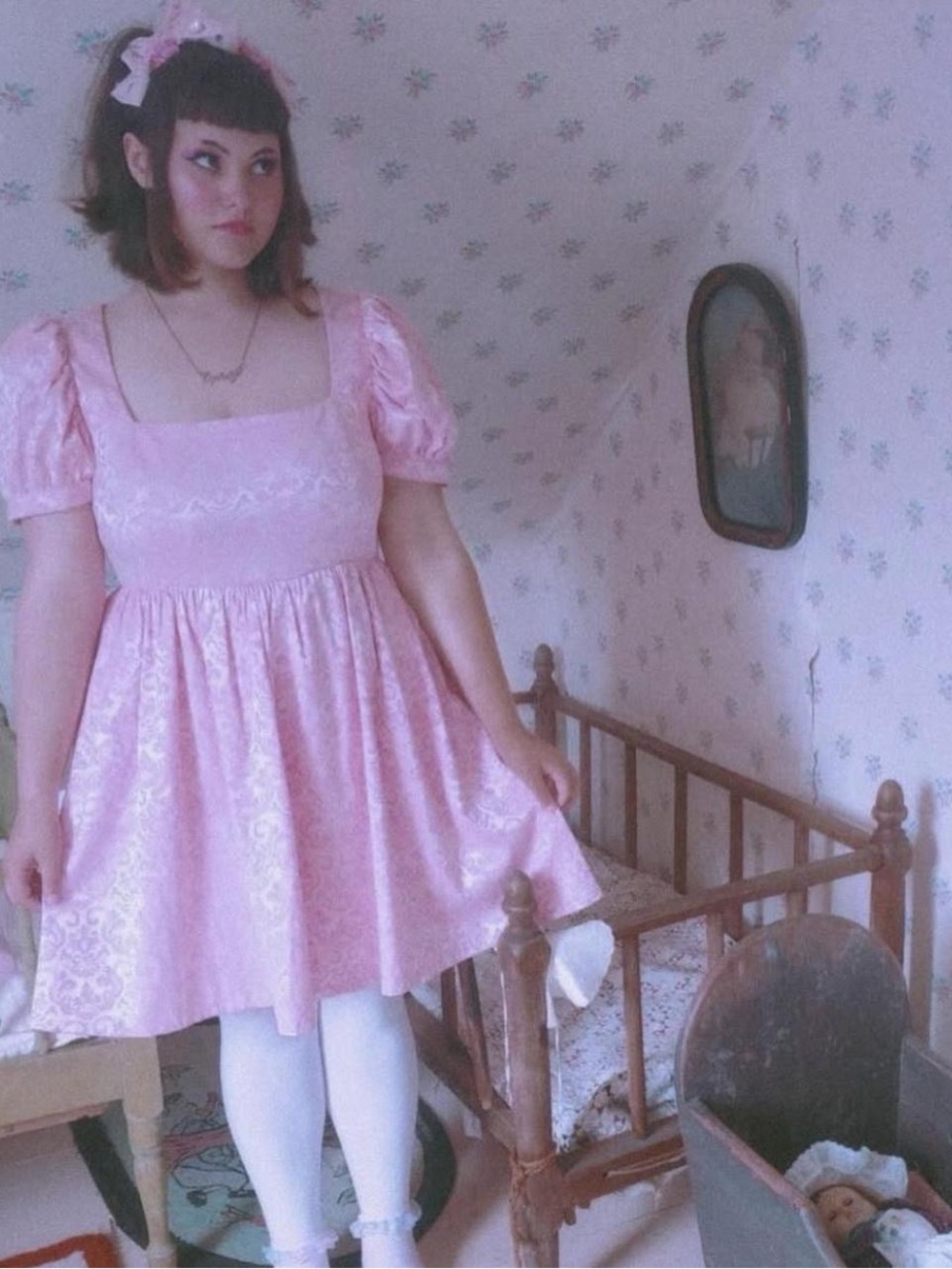 Sugar Thrillz babydoll puff sleeve dress